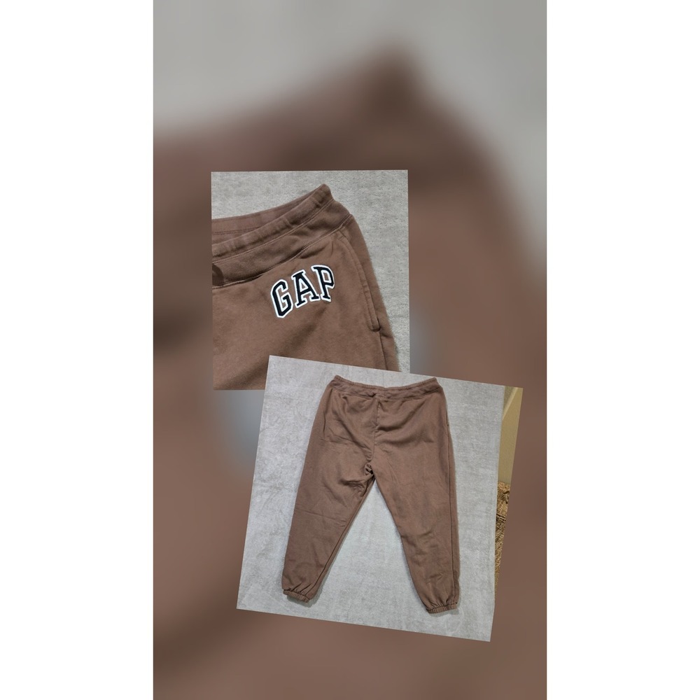 GAP Y2K Logo Sweatpants XL Brown Joggers Fleece Athletic Loungewear Oversized